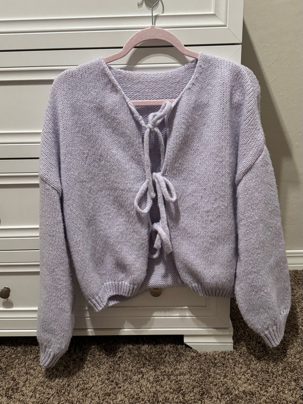 Purple Tie Sweater! Size S/M!